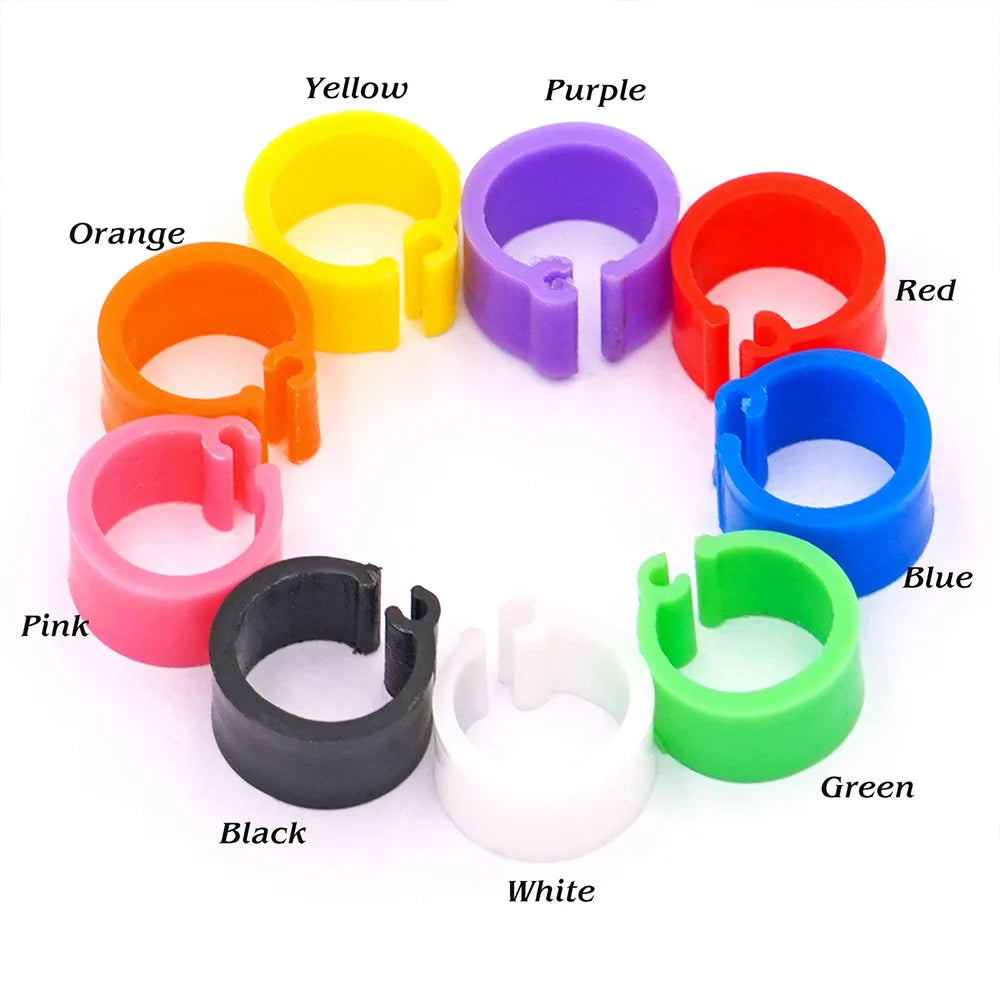 Pigeon ID Leg Bands - 8mm Removable Color Rings (100 Pack)