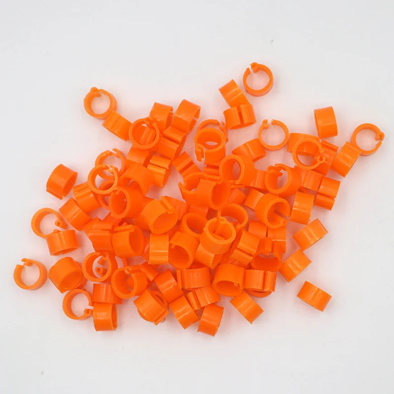 Pigeon ID Leg Bands - 8mm Removable Color Rings (100 Pack)